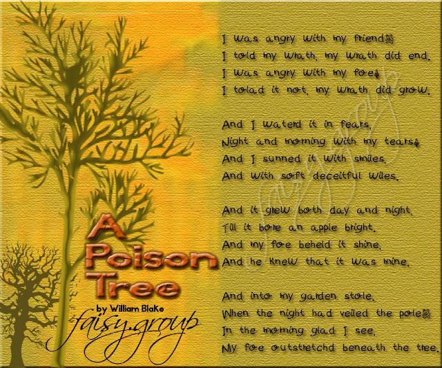 william blake a poison tree essay william blake a poison tree essay