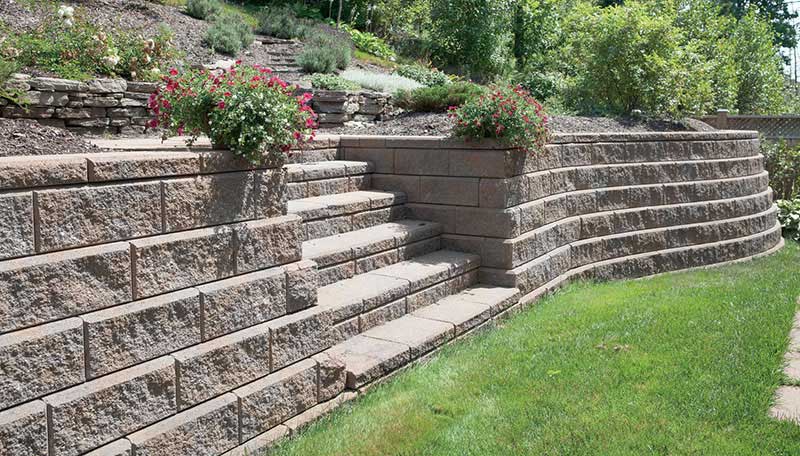 What are stackable retaining wall blocks?