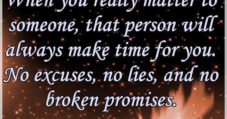 When you really matter to someone