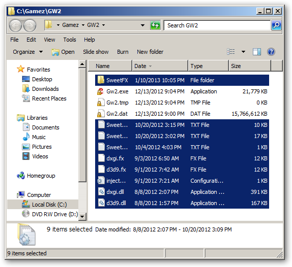 how to use sweetfx how to use sweetfx
