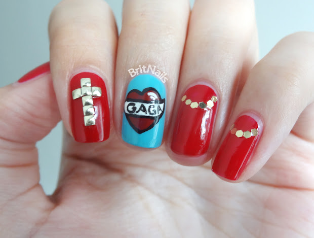 lady gaga nail art brit nails
