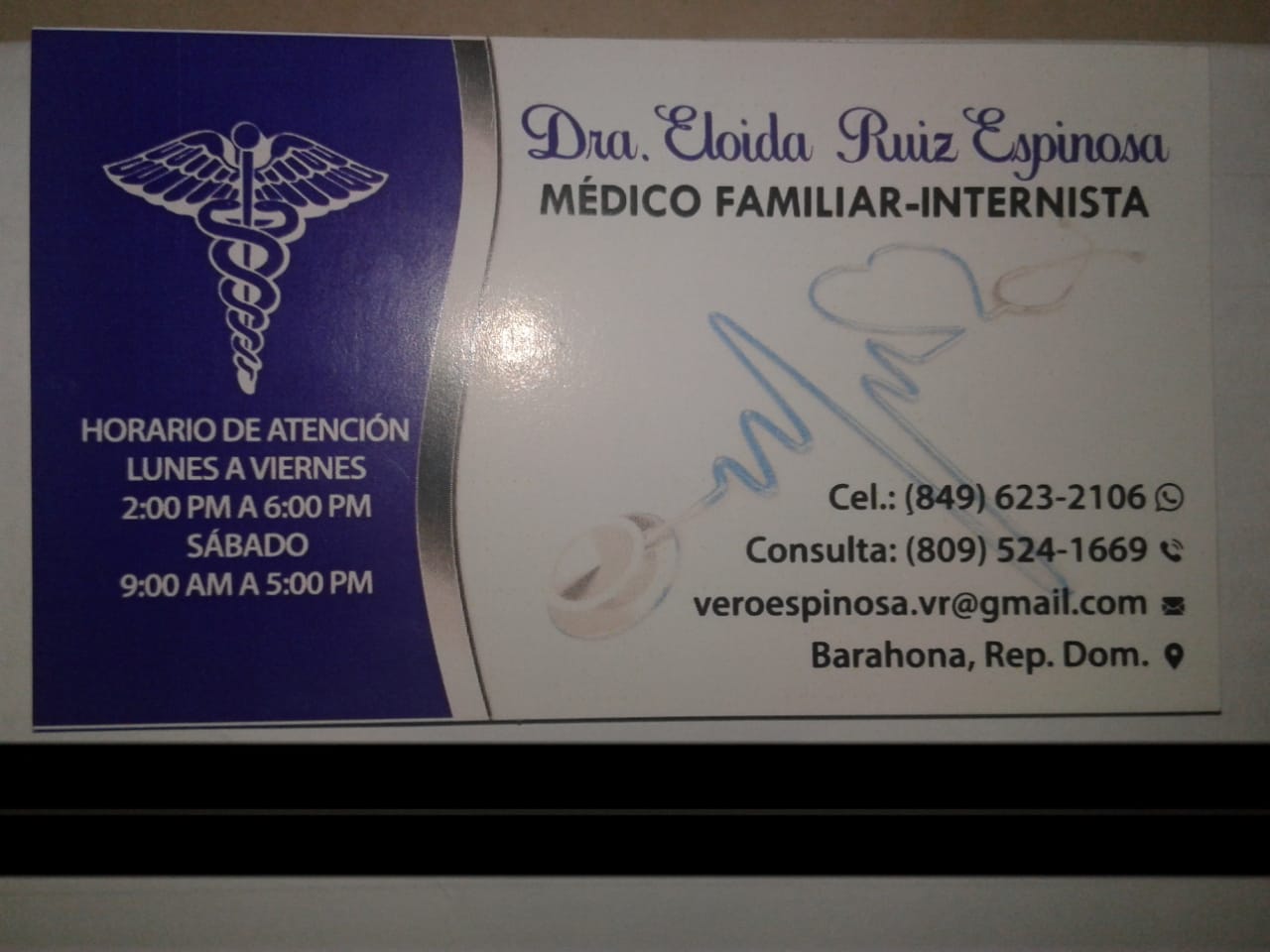 DRA. ELOIDA RUIZ ESPINOSA MEDICO FAMILIAR-INTERNISTA