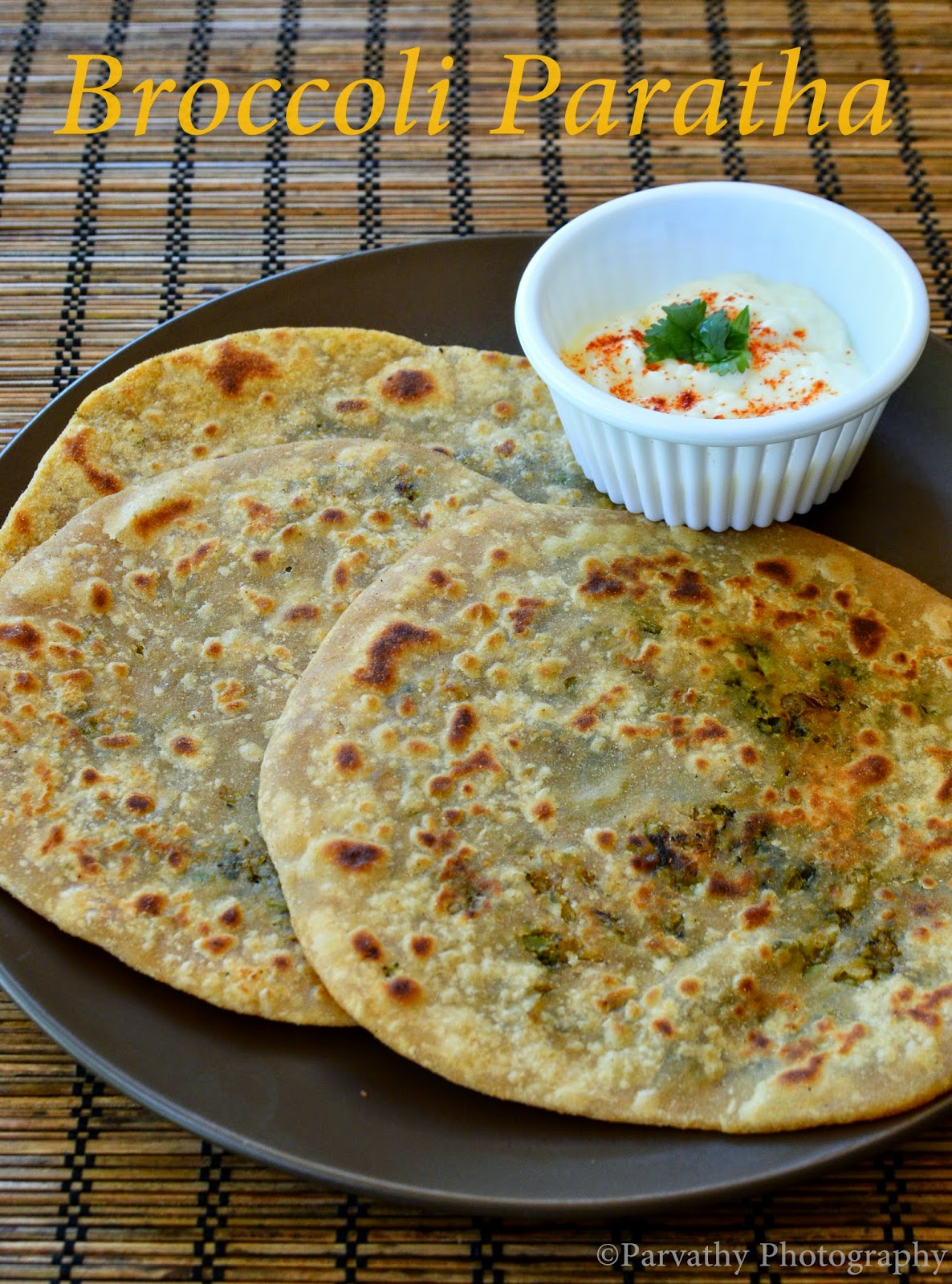Paru's Kitchen Broccoli Paratha Recipe