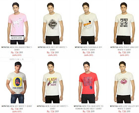 myntra sale mens t shirts