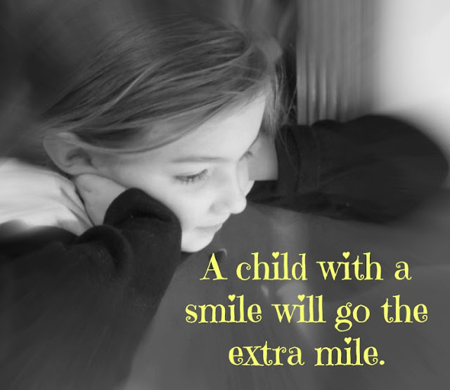 Inspirational Sayings for Preschool: A Child with a Smile will go the Extra Mile