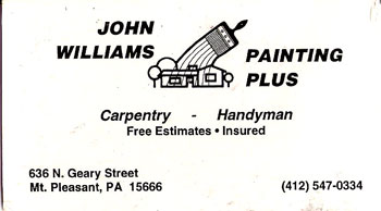 John's business card