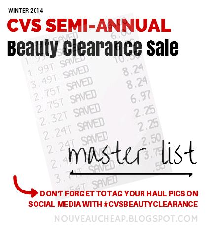 beauty cvs clearance master list summer winter semi annual pacific 15pm update last