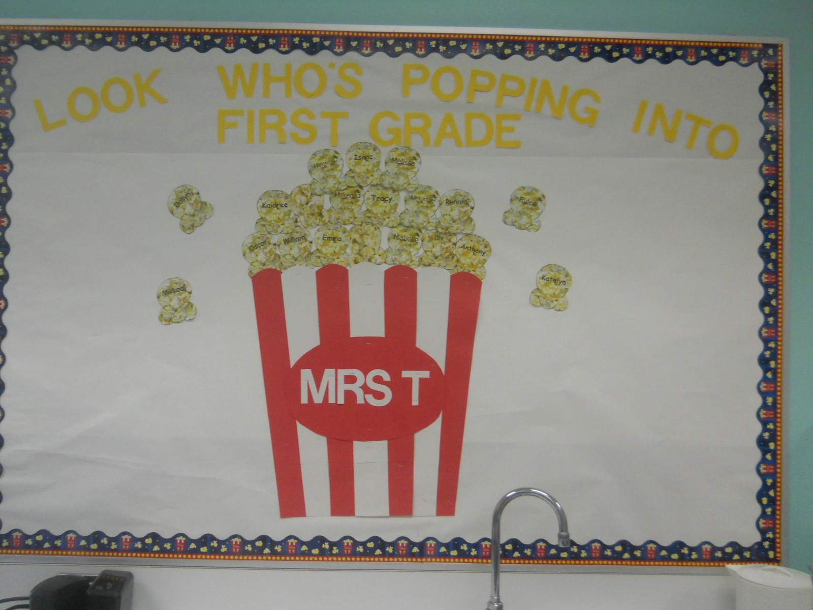 Mrs. T's First Grade Class Back to School Bulletin Boards