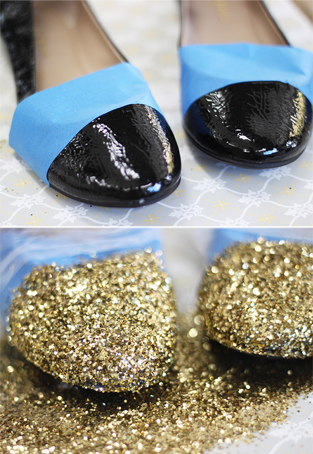 Serenity Now DIY Glitter Flats (Holiday Style)