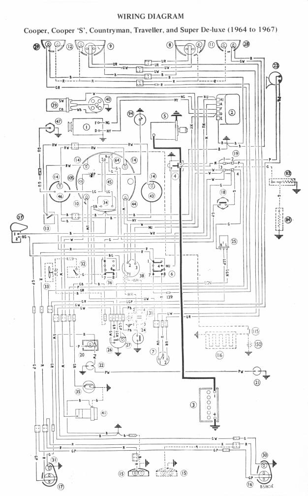 Free Auto Wiring Diagram: 1964-1967 Mini Cooper Wiring Diagram