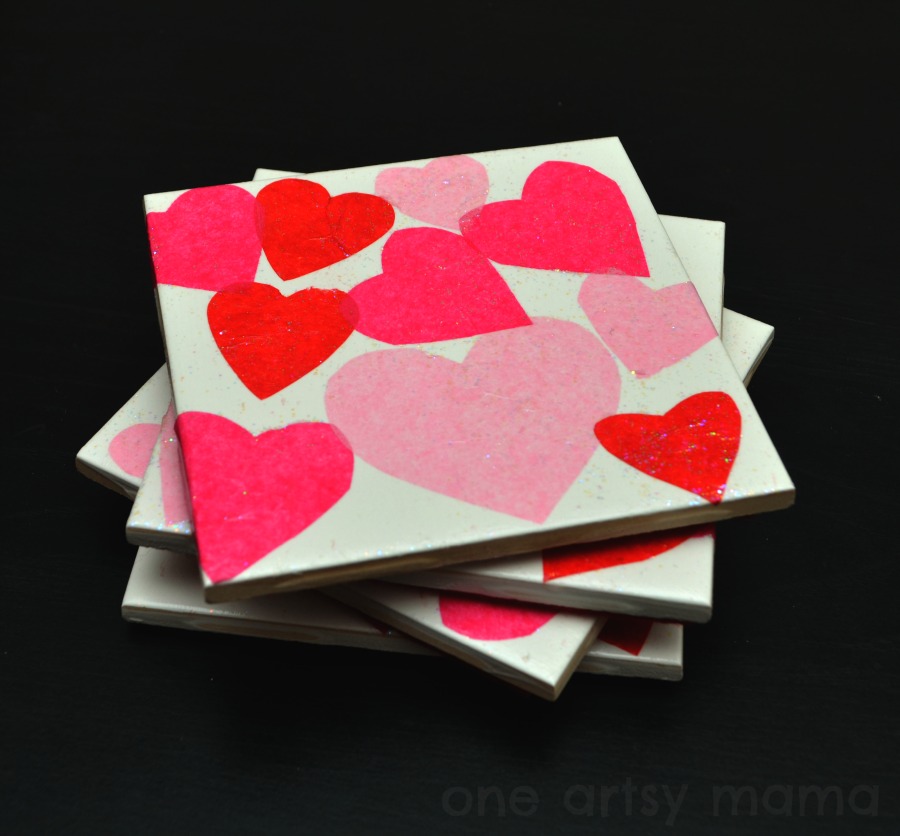 Valentine's Day Heart Coasters Amy Latta Creations