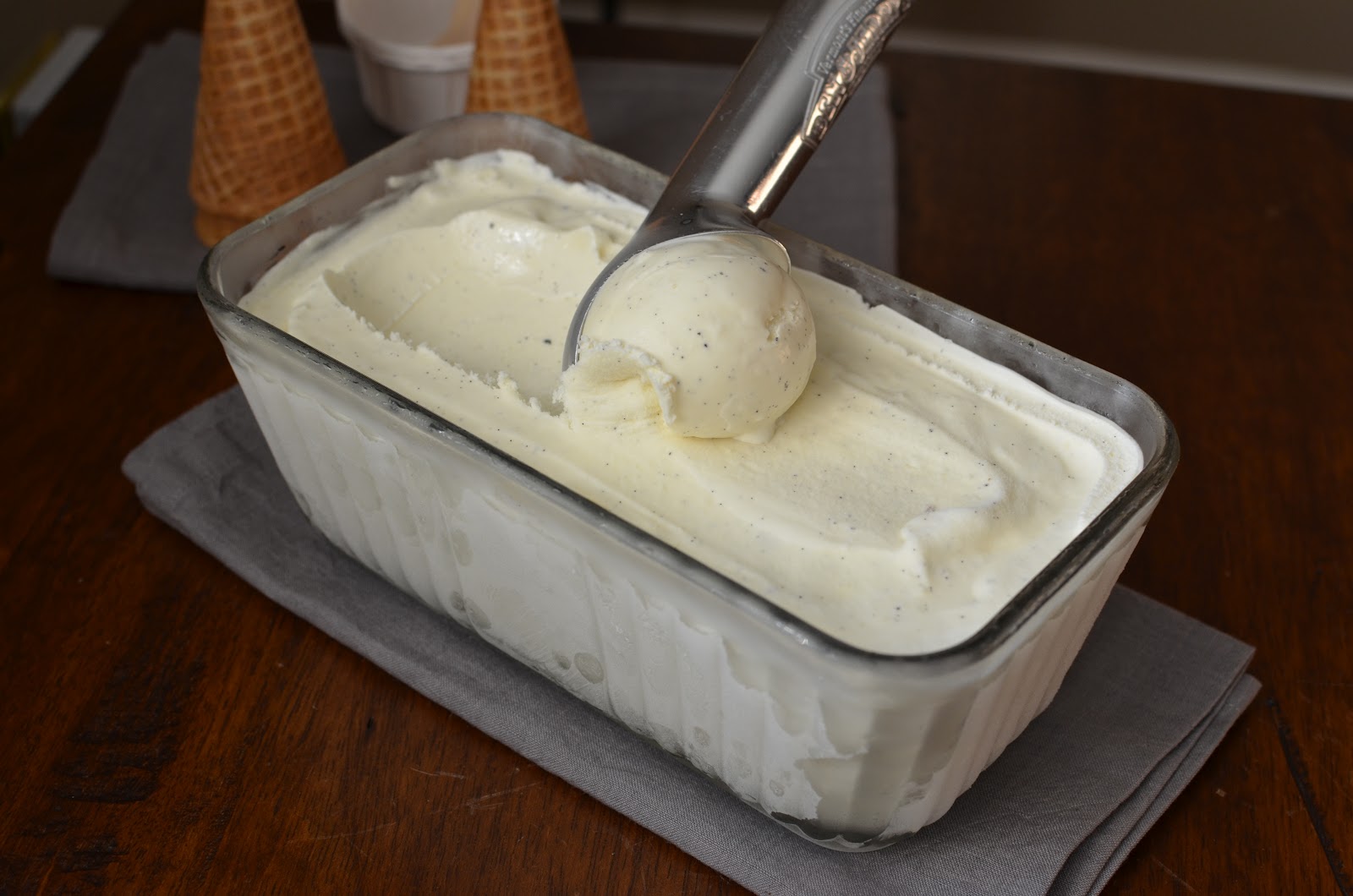 Playing with Flour Philadelphiastyle (no egg) vanilla ice cream