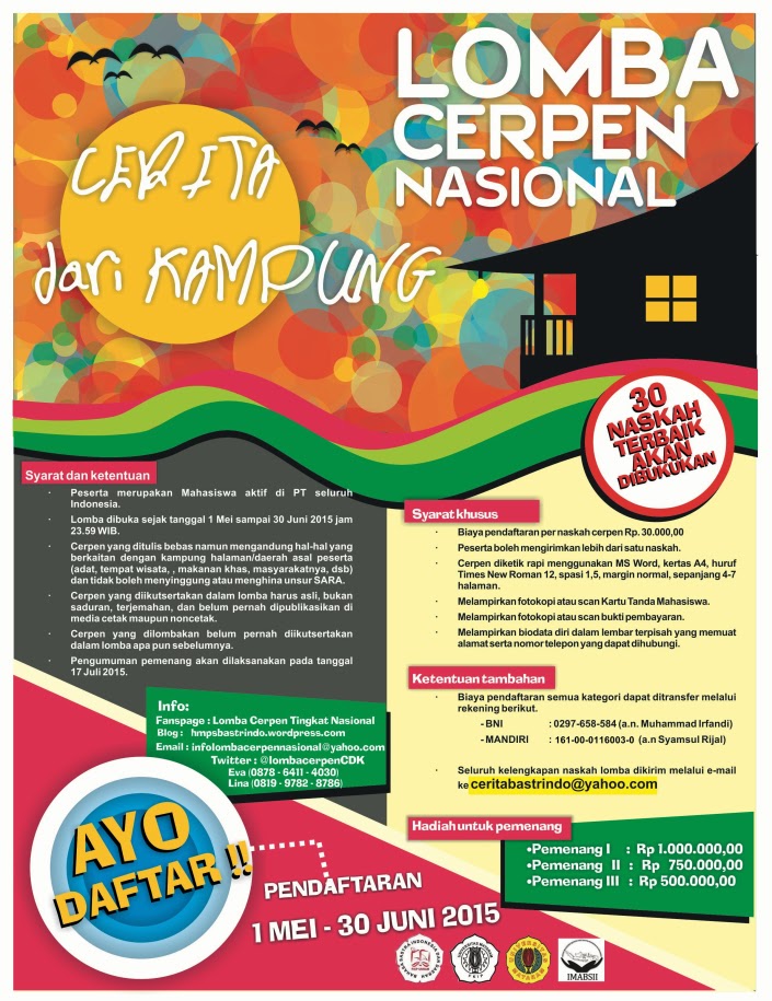 Lomba Menulis Cerpen Untuk Mahasiswa Total Hadiah Jutaan