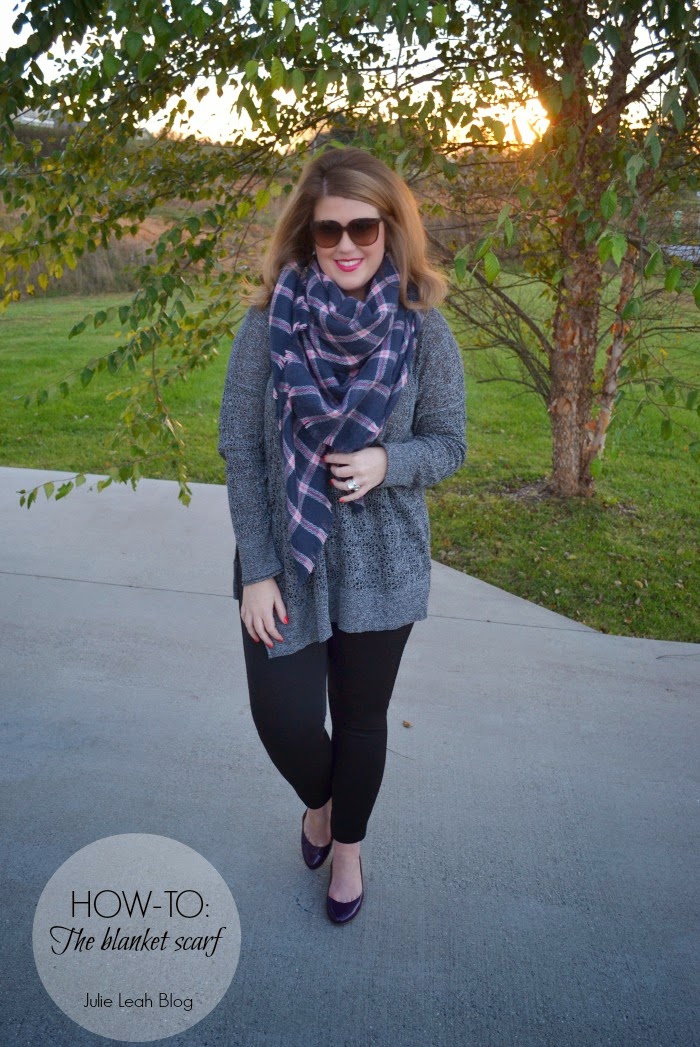 How To Style a Blanket Scarf Julie Leah A Southern Life & Style Blog