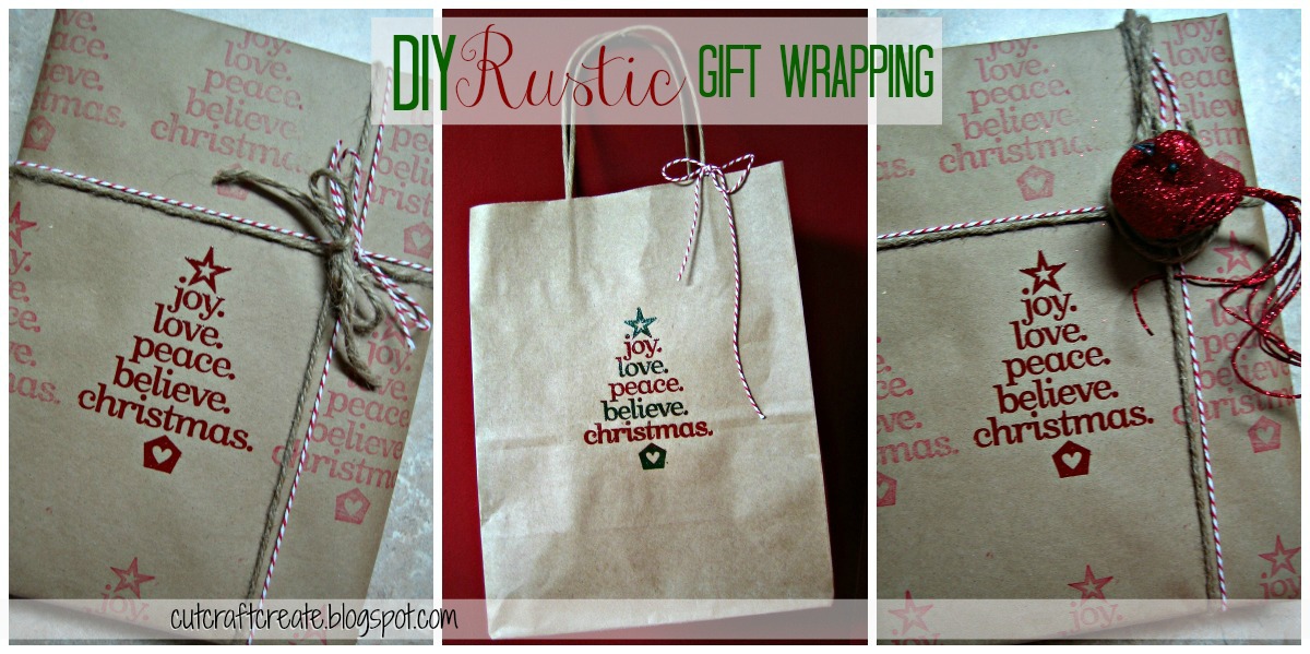 Handmade Christmas Wrapping Paper - DIY Stamped Paper