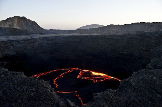 Photograph of volcano in Ertale, Afar, Ethiopia by Ethiopian photographer Michael Tsegaye