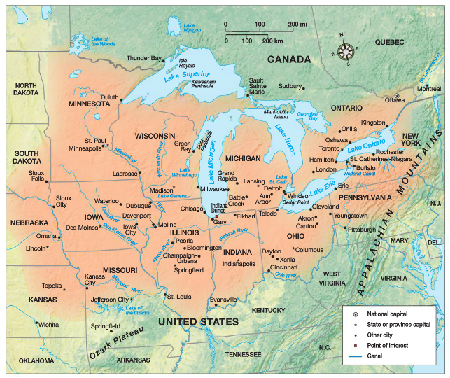 Geography 321 Chicago Ch. 8 Great Lakes and Corn Belt