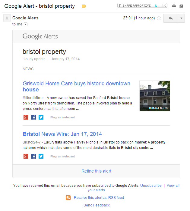 Google Alert screenshot new Google Alert screenshot new