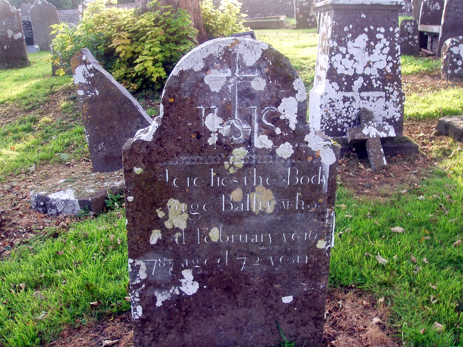 Earliest known Balfry Grave, Knockainey, nr Limerick, Ireland