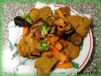 Melanzane, funghi e carote fritti