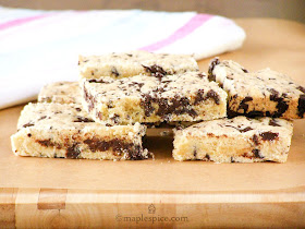 Melt in the Mouth Vegan Chocolate Chip Shortbread Bars