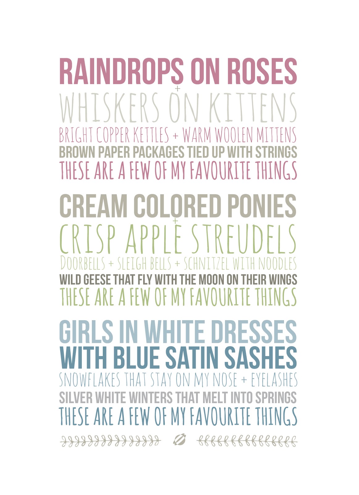 My few favorite things essay