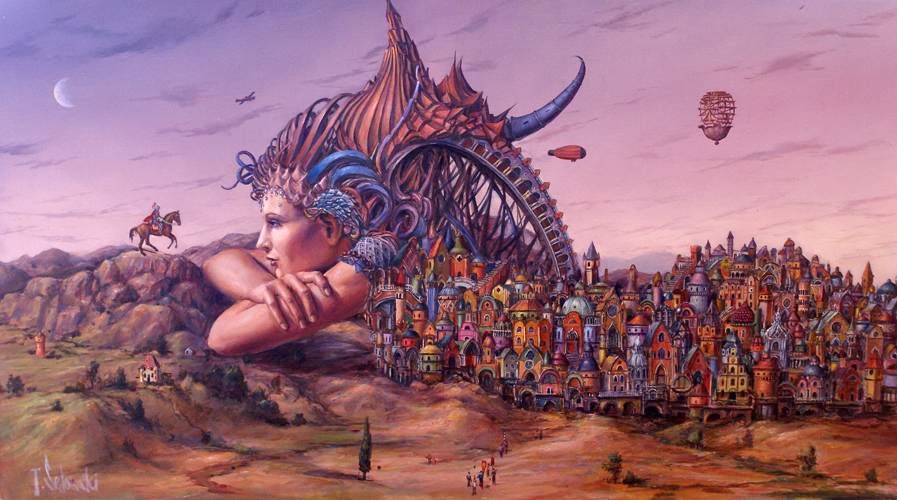 Tomek Sętowski, 1961 Polish Surrealists painter Tutt