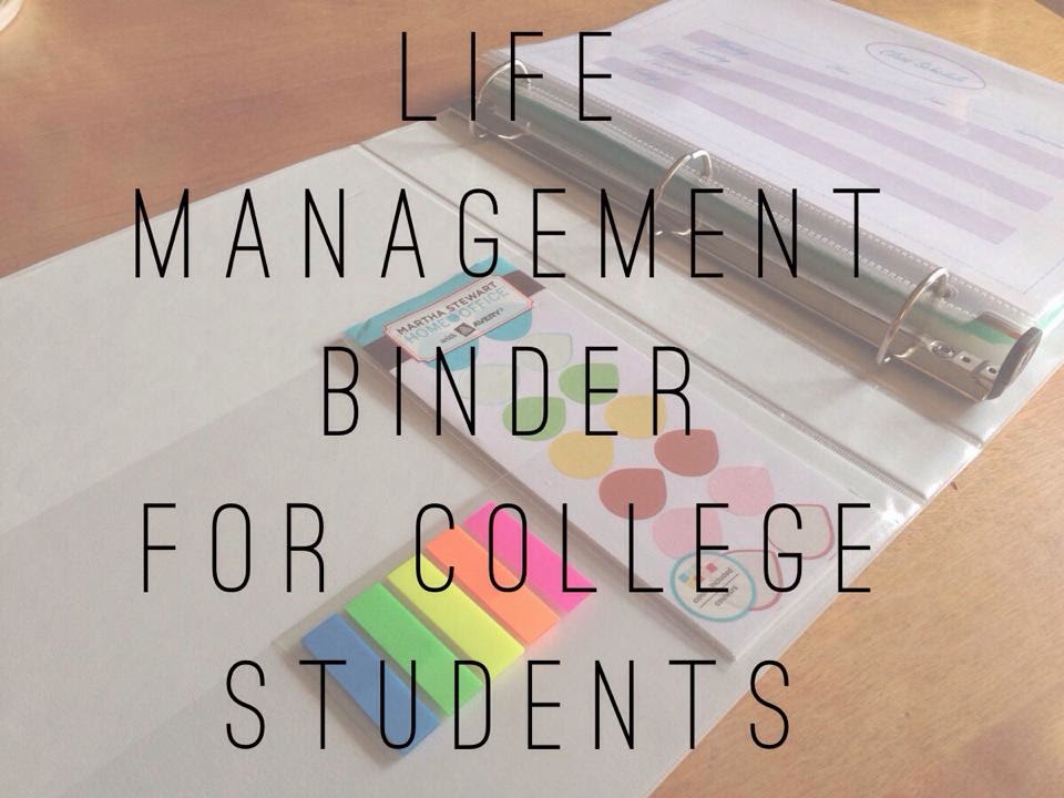 E for Emily Life Management Binder for the College Student