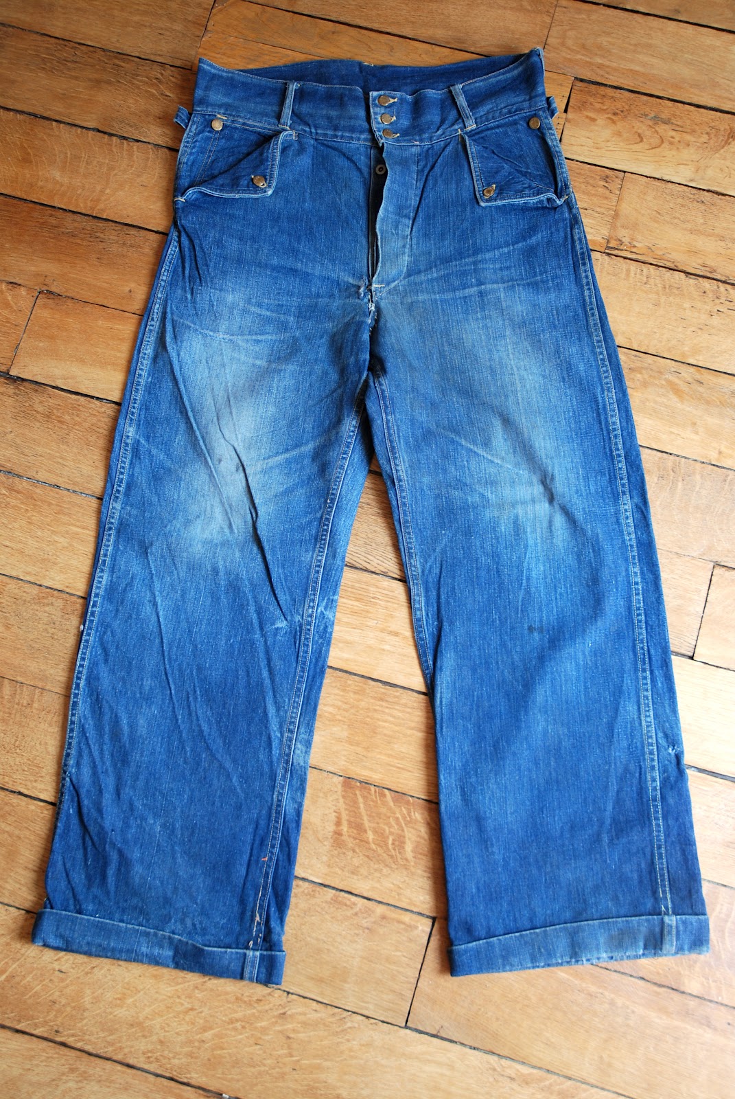 The Vintage Catalogue Rare 1940 HEADLIGHT Denim Jeans POCKET FLAPS