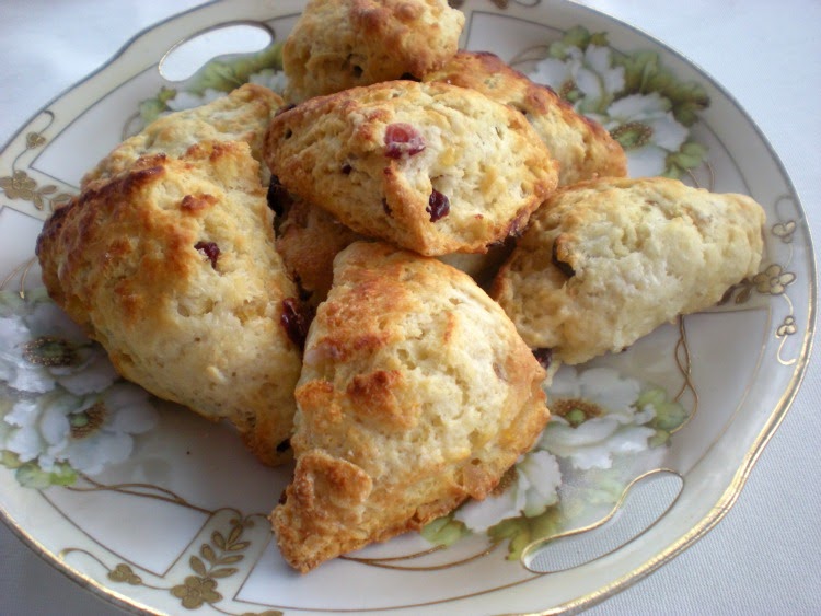 A Cook and Her Books Buttermilk scones with cranberries and ginger