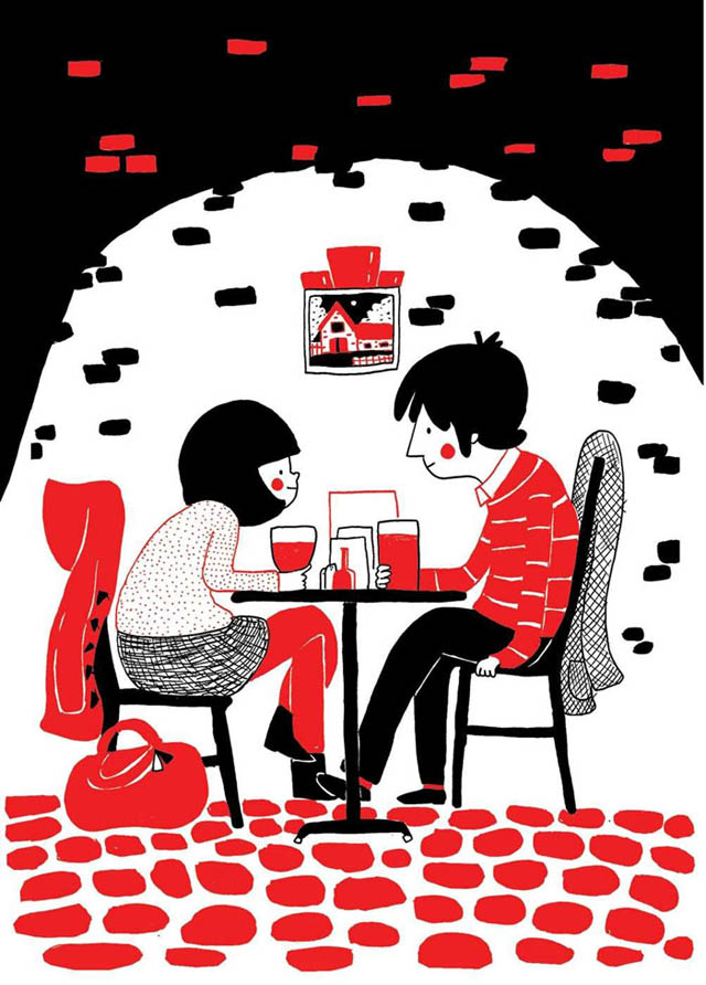 Heartwarming Illustrations Show That True Love Is In The Little Everyday Things - It’s having a favorite cafe, where only you two matter Heartwarming Illustrations Show That True Love Is In The Little Everyday Things - It’s having a favorite cafe, where only you two matter