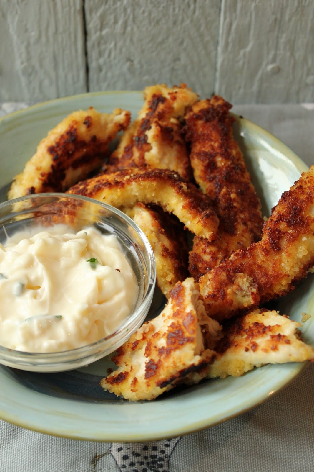 Nessa's Family Kitchen Chicken Goujons with a Creamy Garlic Dip Nessa