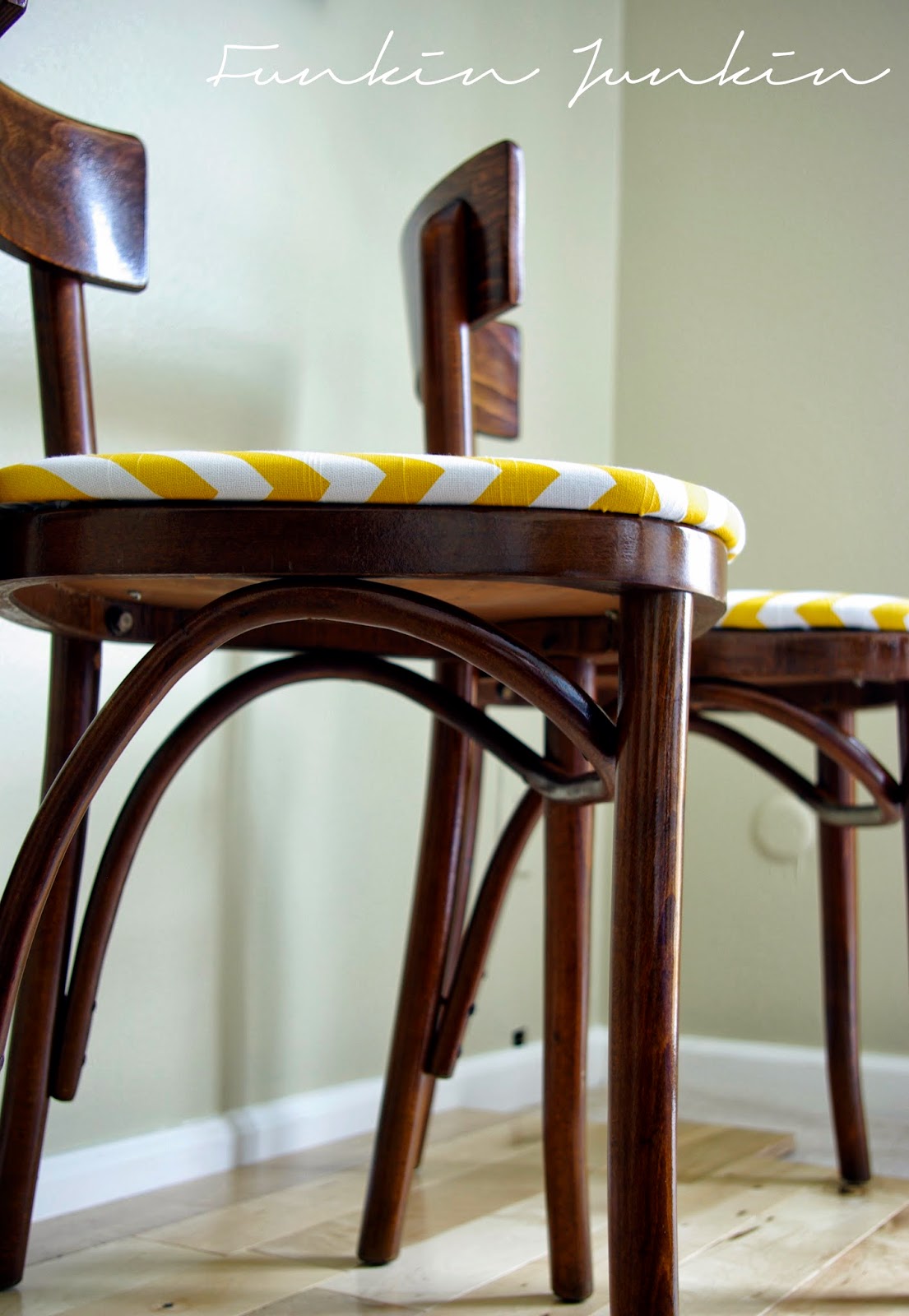 I Know The Plans I Have For You Bentwood Chairs with Chevron Seats