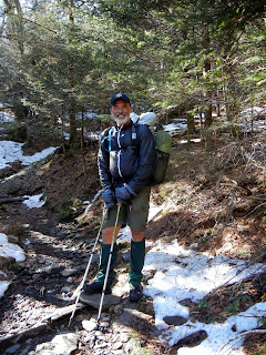 A through-hiker on the Appalachian Trail in Smoky Mountain National Park