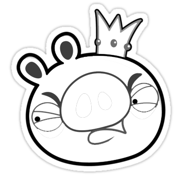 Coloring Pages Online on King Pig Coloring Pages  Angry Birds