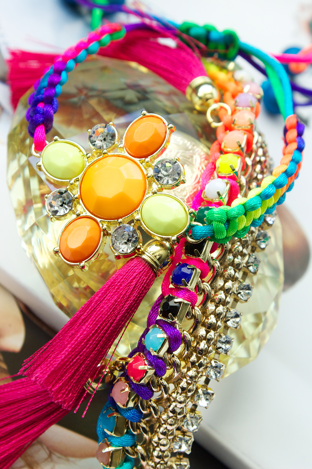 Neon POP Tropical Punch Bracelets Quiet Lion Creations