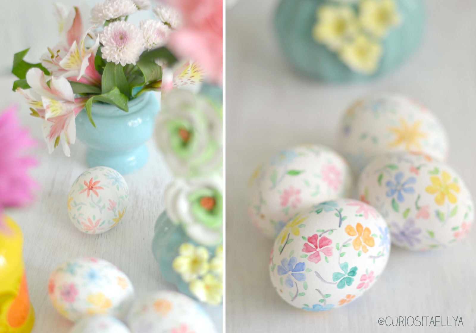 Curiositaellya Painted Spring {With Easter Eggs & Flowers}