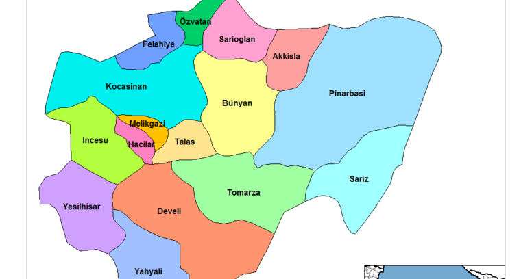 samil turkiye ansiklopedisi kayseri nin ilceleri