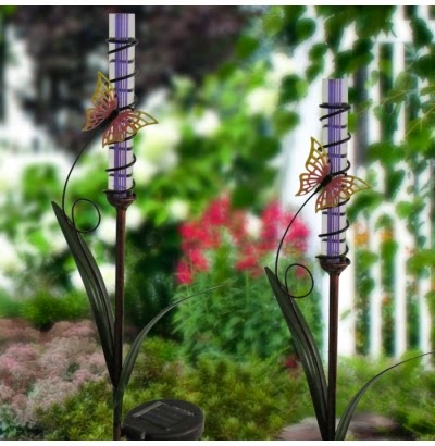 Butterfly decoration solar powered lights