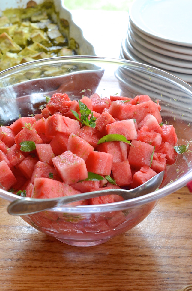 Watermelon Salad with Mojito Dressing Always Order Dessert
