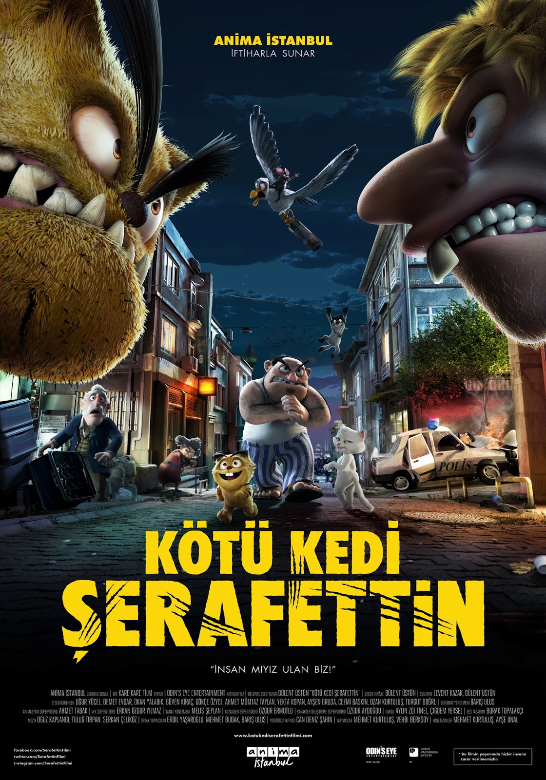 Kötü Kedi Şerafettin Seslendirme Kadroları