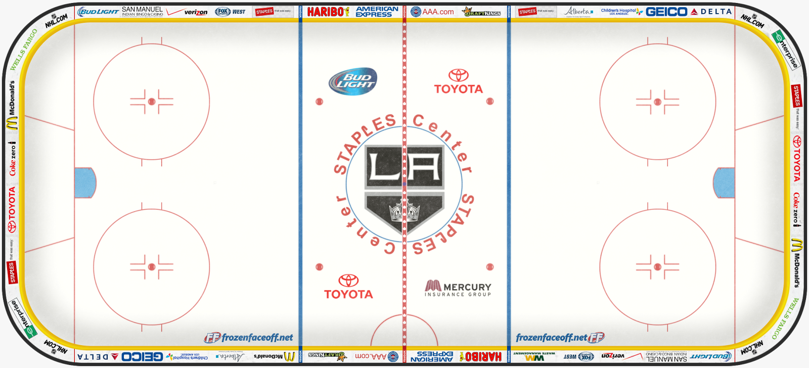 Los Angeles Kings 2015 Frozen Faceoff Full Rinks