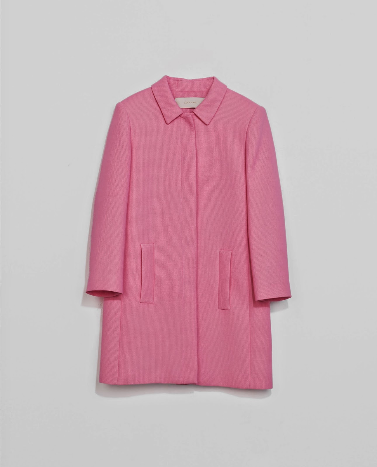 ZARA NEW COLLECTION 2014. PINK DRAPE NECK SPRING COAT JACKET. eBay