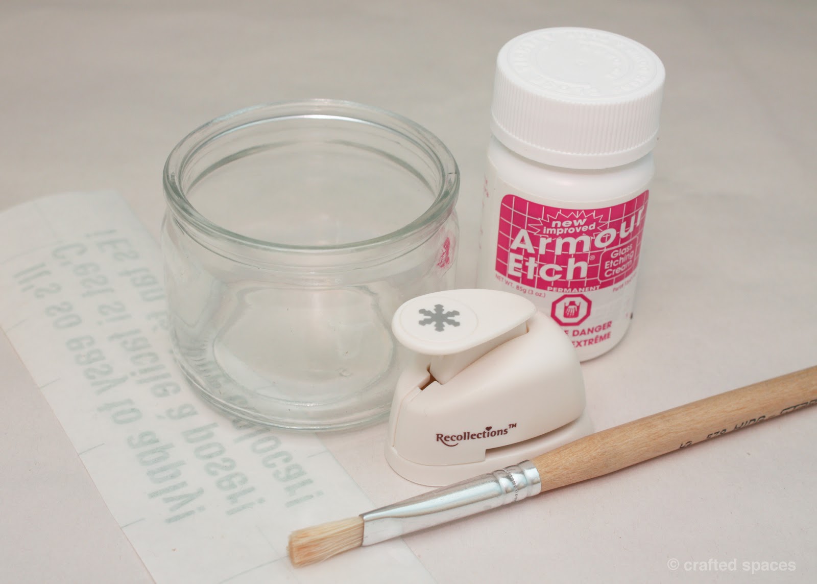 Crafted Spaces DIY Etched Glass Votives