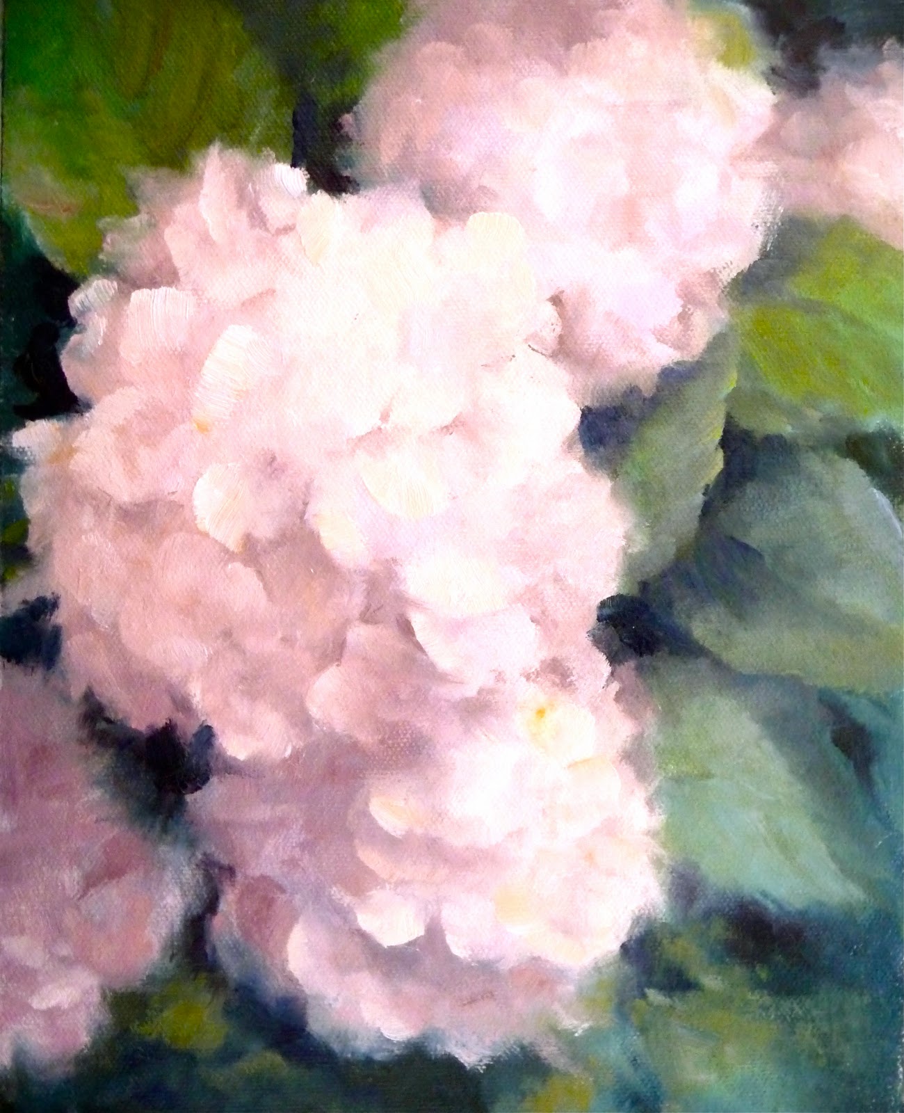 Nel39;s Everyday Painting 2/27/11 3/6/11 Hydrangea
