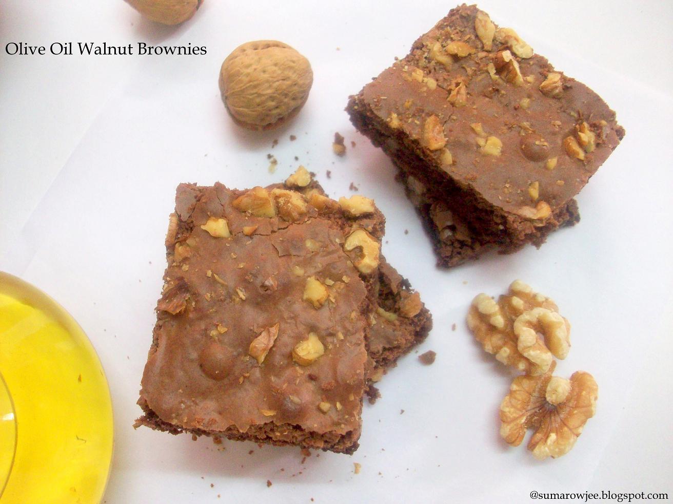 Cakes & More Olive Oil Walnut Brownies
