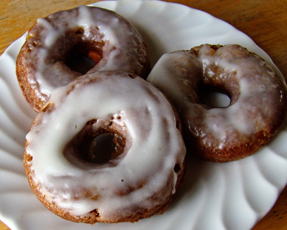 Rurification Carrot Cake Doughnuts with Cream Cheese Glaze
