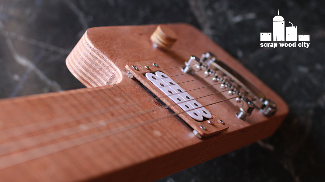 scrap wood city DIY electric lap steel guitar out of plywood