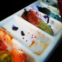Watercolor Mixing Palette Painting Colors