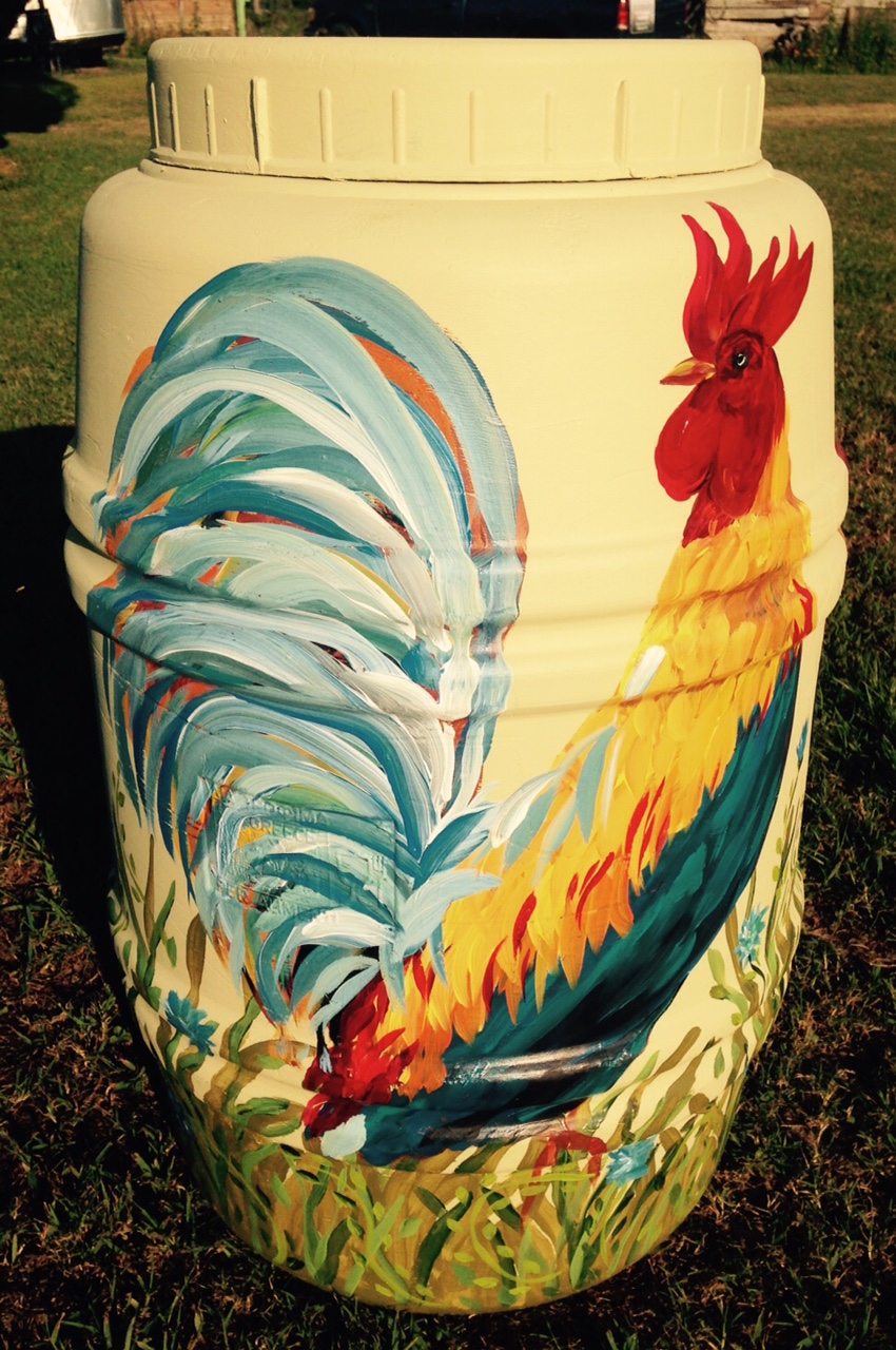 Jody Houston..... Custom Painted Rain Barrel